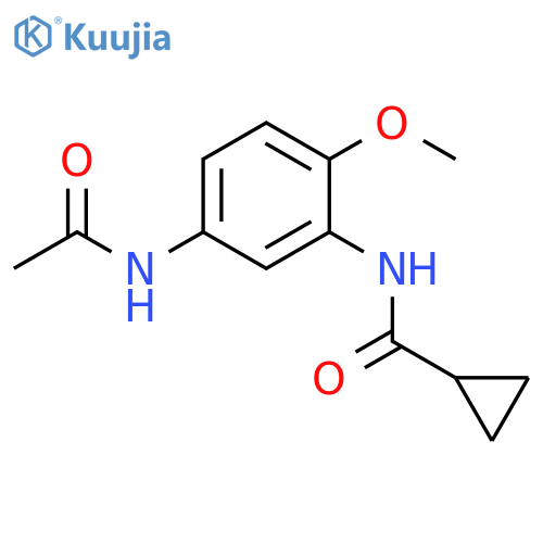 Cyclopropanecarboxamide,N-[5-(acetylamino)-2-methoxyphenyl]- structure