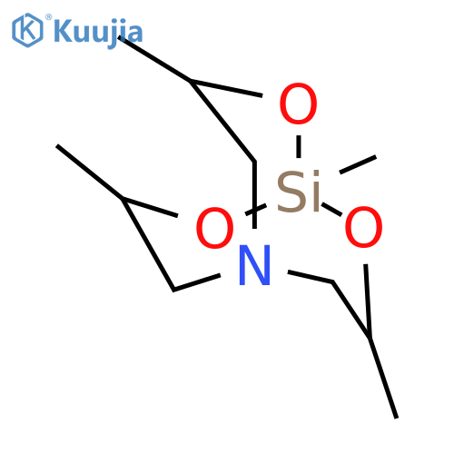 2,8,9-trioxa-5-aza-1-silabicyclo[3.3.3]undecane, 1,3,7,10-tetramethyl- structure