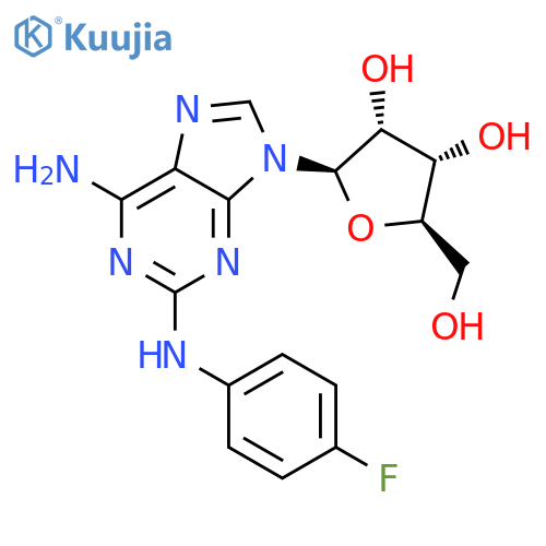 ADENOSINE, 2-[(4-FLUOROPHENYL)AMINO]- structure