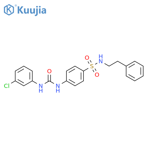 1-(3-chlorophenyl)-3-{4-(2-phenylethyl)sulfamoylphenyl}urea structure