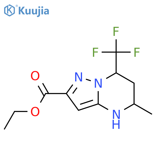 Ethyl 5-Methyl-7-(trifluoromethyl)-4,5,6,7-tetrahydropyrazolo1,5-apyrimidine-2-carboxylate structure