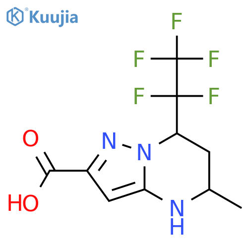 5-Methyl-7-(pentafluoroethyl)-4,5,6,7-tetrahydro-pyrazolo1,5-apyrimidine-2-carboxylic Acid structure