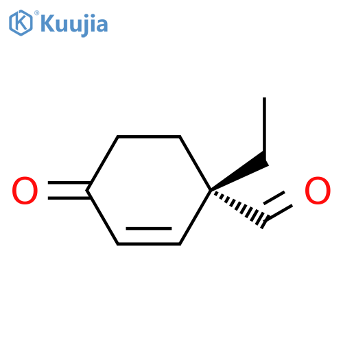 2-Cyclohexene-1-carboxaldehyde,1-ethyl-4-oxo-, (1S)- structure