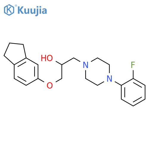 1-(2,3-dihydro-1H-inden-5-yloxy)-3-[4-(2-fluorophenyl)piperazin-1-yl]propan-2-ol structure