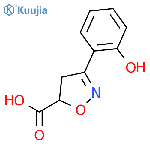 3-(2-Hydroxyphenyl)-4,5-dihydroisoxazole-5-carboxylic acid structure