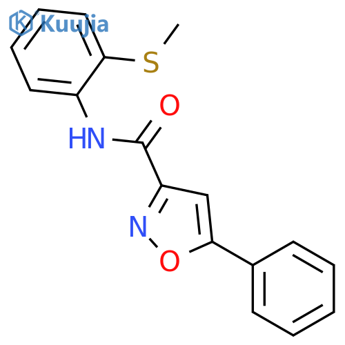 5-Phenyl-isoxazole-3-carboxylic acid (2-methylsulfanyl-phenyl)-amide structure