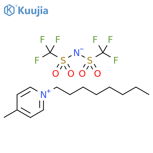 N-octyl-4-metylpyridinium bis((trifluoromethyl)sulfonyl)imide structure