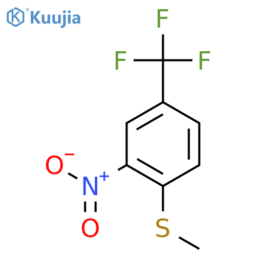 Benzene,1-(methylthio)-2-nitro-4-(trifluoromethyl)- structure
