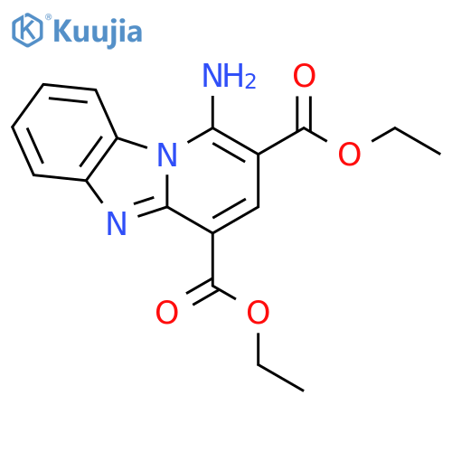 Diethyl 1-aminopyrido[1,2-a]benzimidazole-2,4-dicarboxylate structure