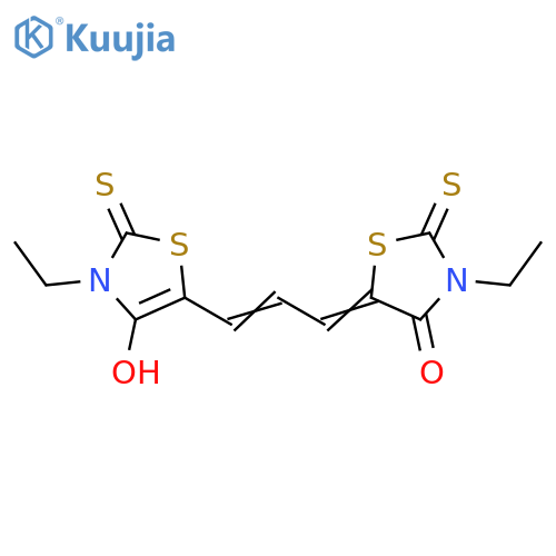 4-Thiazolidinone, 3-ethyl-5-[3-(3-ethyl-2,3-dihydro-4-hydroxy-2-thioxo-5-thiazolyl)-2-propen-1-ylidene]-2-thioxo- structure