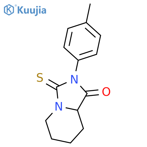 2-(4-methylphenyl)-3-thioxohexahydroimidazo[1,5-a]pyridin-1(5H)-one structure