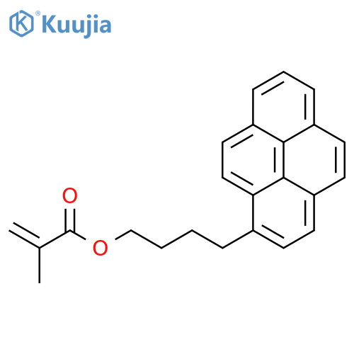 2-Propenoic acid, 2-methyl-, 4-(1-pyrenyl)butyl ester structure