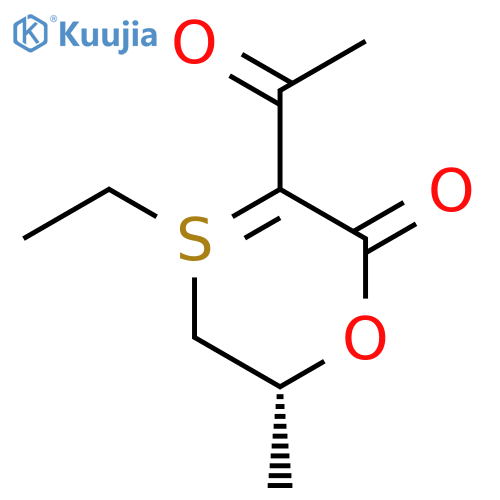 2H-4l4-1,4-Oxathiin-2-one,3-acetyl-4-ethyl-5,6-dihydro-6-methyl-, trans- (9CI) structure