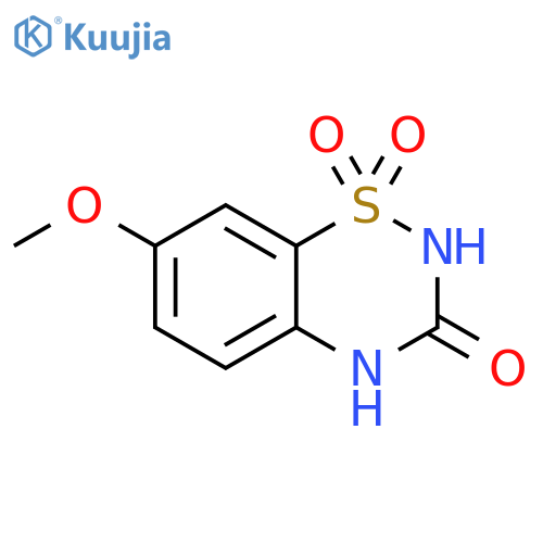 7-methoxy-3,4-dihydro-2H-1lambda6,2,4-benzothiadiazine-1,1,3-trione structure