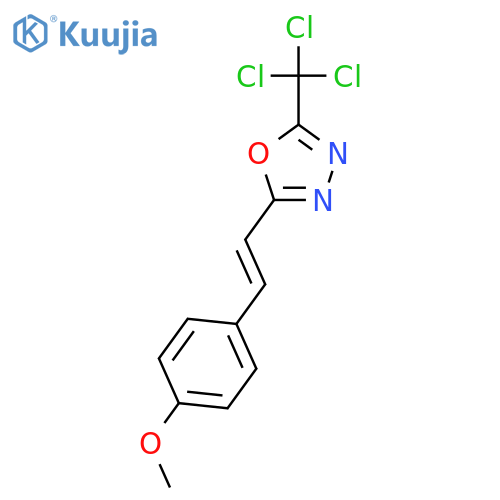 1,3,4-Oxadiazole, 2-[2-(4-methoxyphenyl)ethenyl]-5-(trichloromethyl)- structure