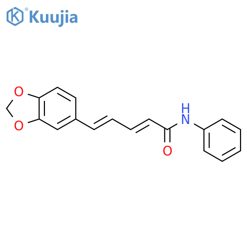 2,4-PENTADIENAMIDE, 5-(1,3-BENZODIOXOL-5-YL)-N-PHENYL- structure