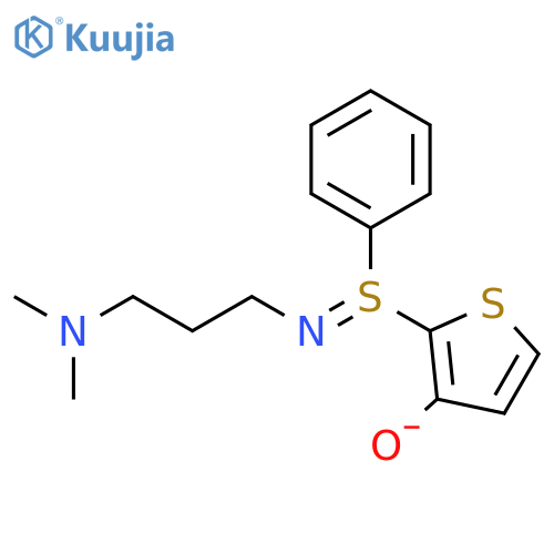 N,N-dimethyl-3-{[oxido(phenyl)thiophen-2-yl-lambda~4~-sulfanylidene]amino}propan-1-amine structure