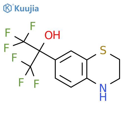 2-(3,4-DIHYDRO-2H-BENZO[B][1,4]THIAZIN-7-YL)-1,1,1,3,3,3-HEXAFLUOROPROPAN-2-OL structure