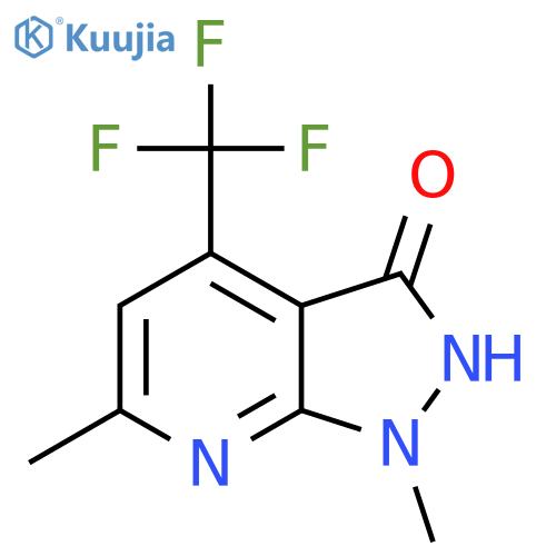 1,6-Dimethyl-4-(trifluoromethyl)-1H,2H,3H-pyrazolo3,4-bpyridin-3-one structure
