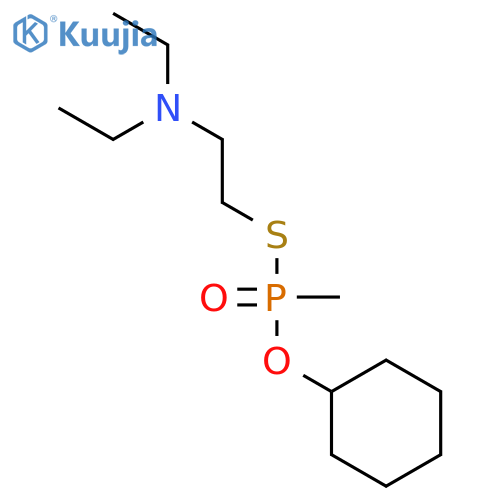 O-cyclohexyl S-[2-(diethylamino)ethyl] methylphosphonothioate structure