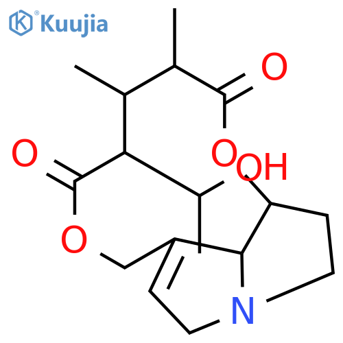 5-(1-hydroxyethyl)-3,4-dimethyl-4,5,8,10,12,13,13a,13b-octahydro-2H-[1,6]dioxacycloundecino[2,3,4-gh]pyrrolizine-2,6(3H)-dione structure