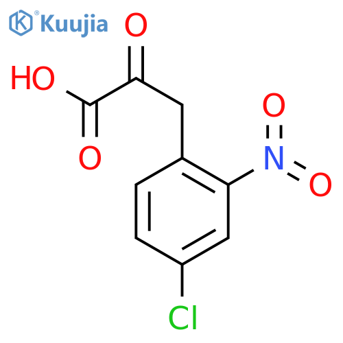 3-(4-chloro-2-nitrophenyl)-2-oxopropanoic acid structure