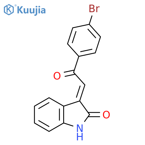 2H-Indol-2-one, 3-[2-(4-bromophenyl)-2-oxoethylidene]-1,3-dihydro-,(3E)- structure