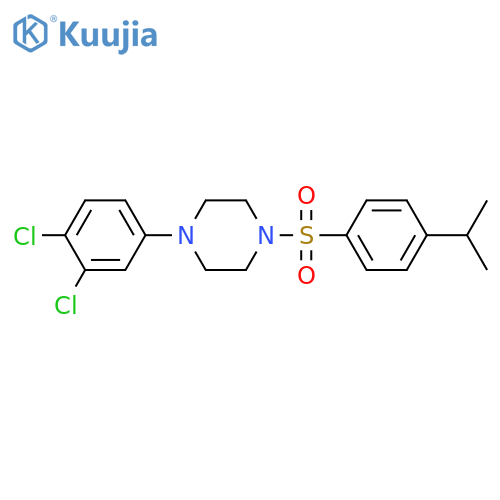 1-(3,4-dichlorophenyl)-4-4-(propan-2-yl)benzenesulfonylpiperazine structure