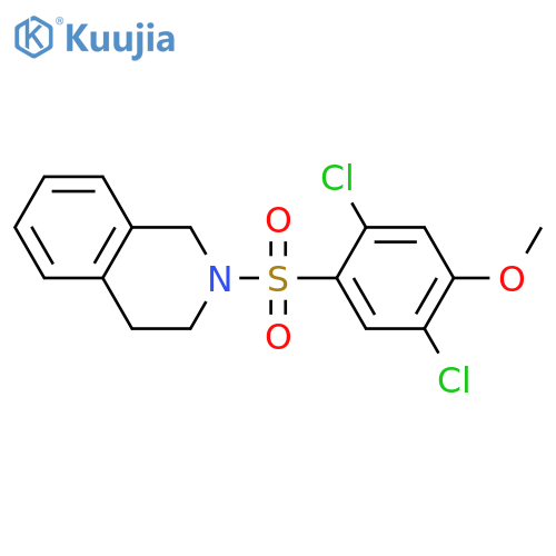 2-(2,5-dichloro-4-methoxybenzenesulfonyl)-1,2,3,4-tetrahydroisoquinoline structure