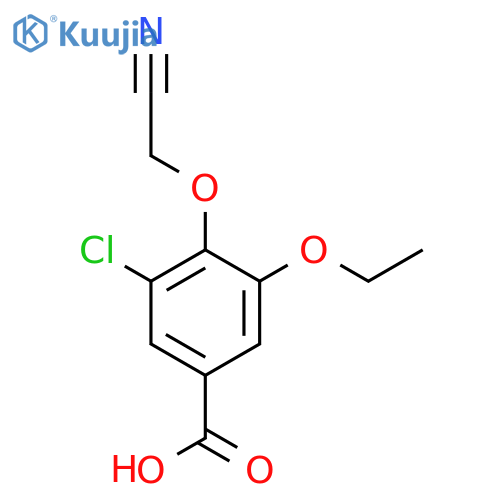 3-Chloro-4-(cyanomethoxy)-5-ethoxybenzoic acid structure