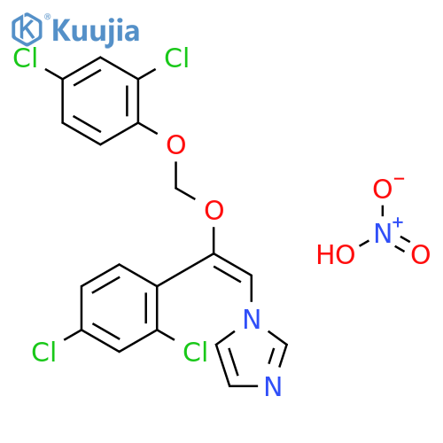 1-[(E)-2-[(2,4-dichlorophenoxy)methoxy]-2-(2,4-dichlorophenyl)ethenyl]-1H-imidazole nitrate structure