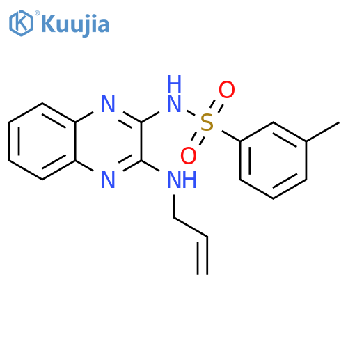 3-methyl-N-{3-(prop-2-en-1-yl)aminoquinoxalin-2-yl}benzene-1-sulfonamide structure