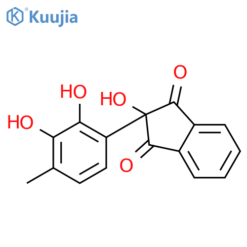 2-(2,3-dihydroxy-4-methylphenyl)-2-hydroxy-1H-indene-1,3(2H)-dione structure