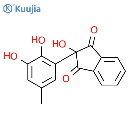2-(2,3-dihydroxy-5-methylphenyl)-2-hydroxy-1H-indene-1,3(2H)-dione structure