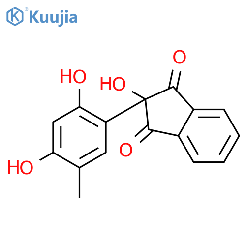 2-(2,4-dihydroxy-5-methylphenyl)-2-hydroxy-1H-indene-1,3(2H)-dione structure