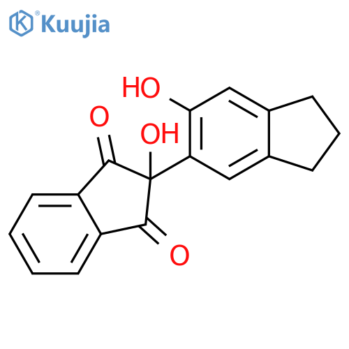 2,6'-dihydroxy-2',3'-dihydro-1H,1'H-2,5'-biindene-1,3(2H)-dione structure