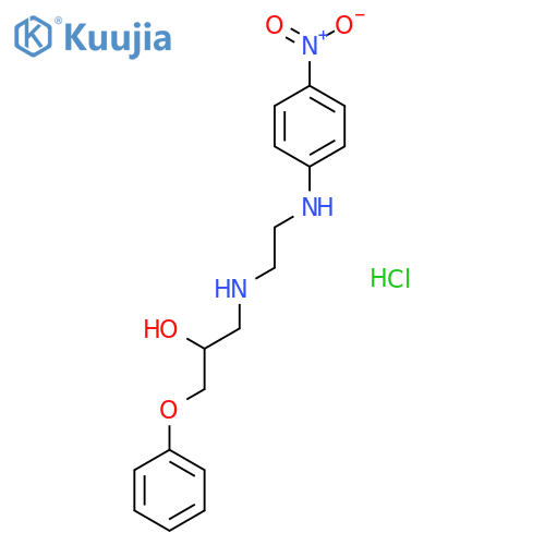 1-({2-[(4-nitrophenyl)amino]ethyl}amino)-3-phenoxypropan-2-ol hydrochloride structure