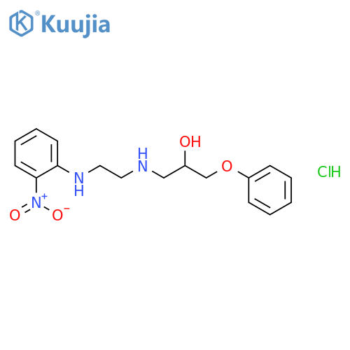 2-Propanol,1-[[2-[(2-nitrophenyl)amino]ethyl]amino]-3-phenoxy-, hydrochloride (1:1) structure