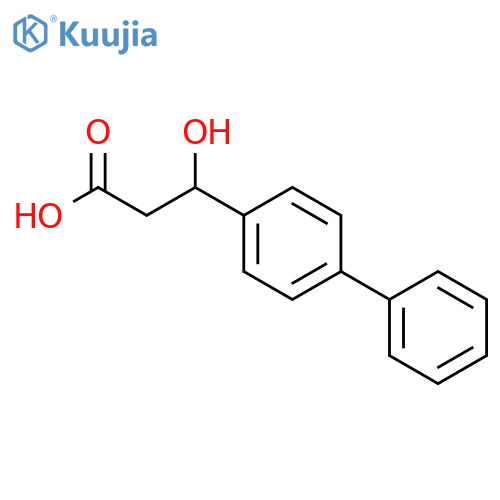 3-hydroxy-3-(4-phenylphenyl)propanoic acid structure