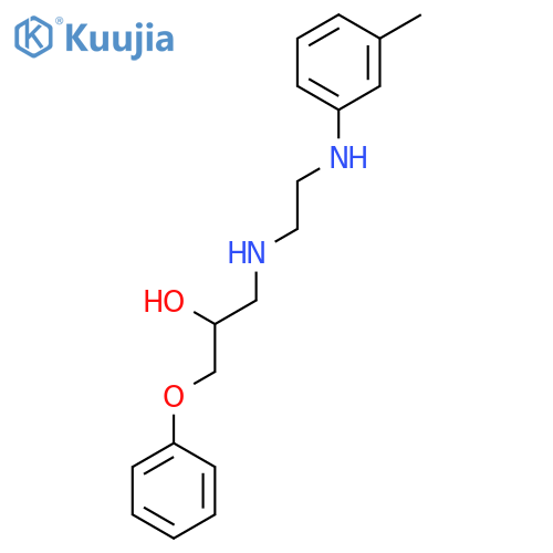 2-Propanol, 1-[[2-[(3-methylphenyl)amino]ethyl]amino]-3-phenoxy- structure
