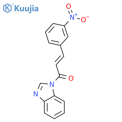 1H-BENZIMIDAZOLE, 1-[3-(3-NITROPHENYL)-1-OXO-2-PROPENYL]- structure