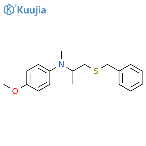 Benzenamine,4-methoxy-N-methyl-N-[1-methyl-2-[(phenylmethyl)thio]ethyl]- structure