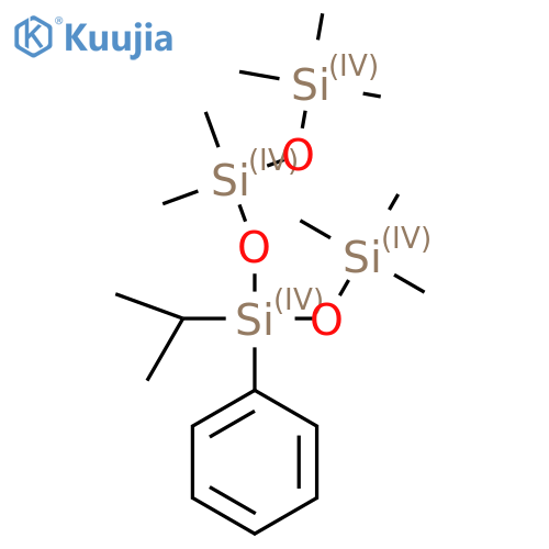 Dimethyl-(phenyl-propan-2-yl-trimethylsilyloxysilyl)oxy-trimethylsilyloxysilane structure