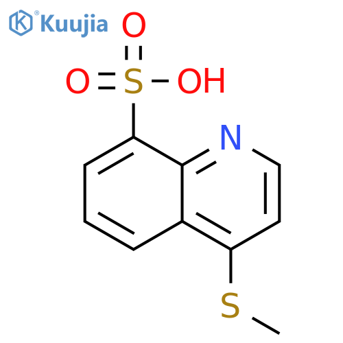8-Quinolinesulfonicacid, 4-(methylthio)- structure