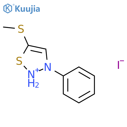 1,2,3-Thiadiazolium, 5-(methylthio)-3-phenyl-, iodide structure