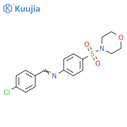 Morpholine, 4-[[4-[[(4-chlorophenyl)methylene]amino]phenyl]sulfonyl]- structure