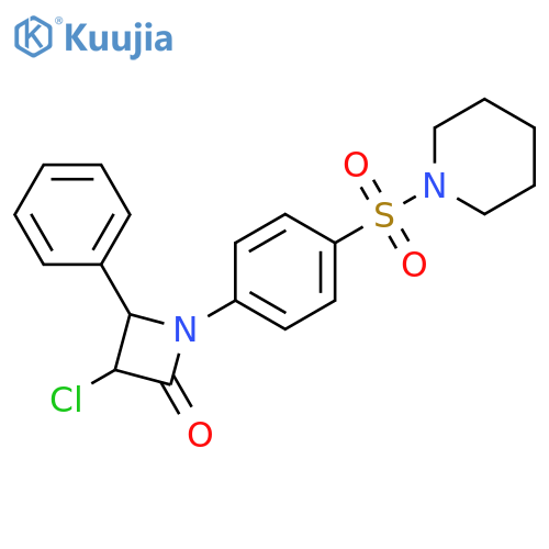 Piperidine, 1-[[4-(3-chloro-2-oxo-4-phenyl-1-azetidinyl)phenyl]sulfonyl]- structure