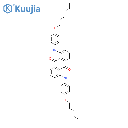 9,10-Anthracenedione, 1,5-bis[[4-(hexyloxy)phenyl]amino]- structure