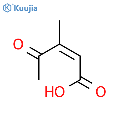 2-Pentenoicacid, 3-methyl-4-oxo-, (E)- (9CI) structure