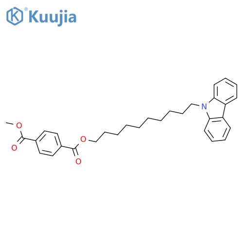 1,4-Benzenedicarboxylic acid, 10-(9H-carbazol-9-yl)decyl methyl ester structure